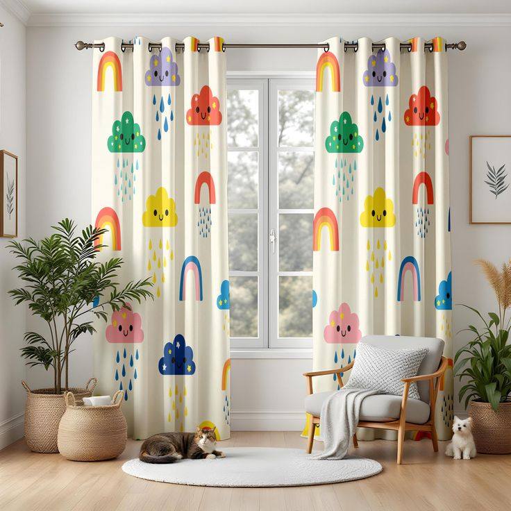 Modern Kids Room Curtains